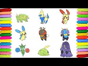 Pokemon coloring pages - Pokedex #309 - 317