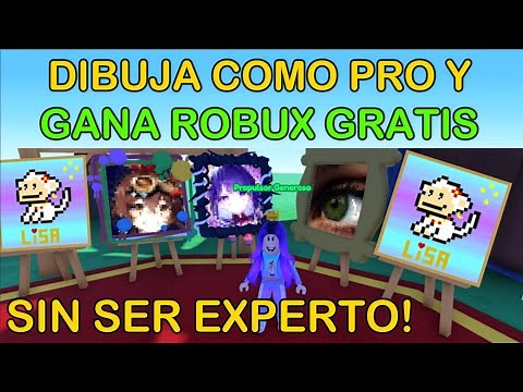 Como hacer DIBUJOS PROFESIONALES FACIL y RAPIDO para ganar ROBUX GRATIS en starving artist roblox