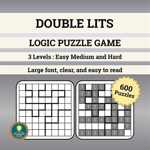 600 Puzzles Printable Logic Puzzle Game Logic Brain Games PDF for Adults Instant Download - Etsy
