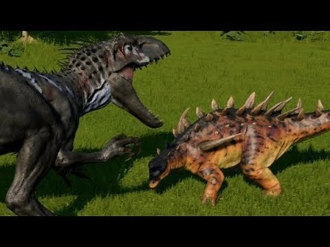 Huayangosaurus vs T-Rex, Indominus Rex, Spinosaurus, Giganotosaurus & Allosaurus (1080p 60FPS)