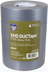 IPG XHD DUCTape, Extra Heavy Duty Duct Tape, 1.88" x 60 yd, Silver (4-Pack)