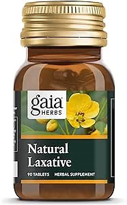 Gaia Herbs Natural Laxative - Relief from Occasional Constipation - Support for Natural Elimination Process* - with Senna Leaf, Cape Aloe, Dandelion & Fennel - 90 Tablets (45 Servings)