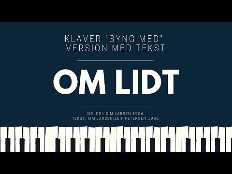 Om lidt (bli'r her stille) // Klaver med tekst
