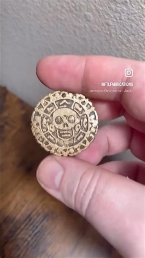 Aztec Gold Doubloon #piratesofthecaribbean #jacksparrow #cosplay #3dprinting #propmaking