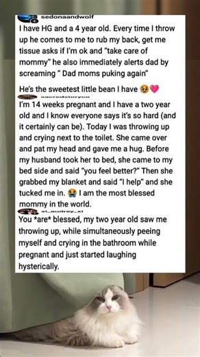 my 4-year-old rushes to rub my back, asks if i’m ok... what happened next will give you goosebumps 😭