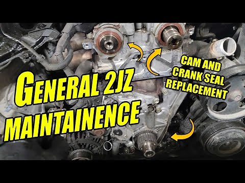 GENERAL 2JZ MAINTAINENCE HOW TO REPLACE CAM SEALS AND FRONT CRANK SEAL (LEXUS GS300, IS300, SC300)
