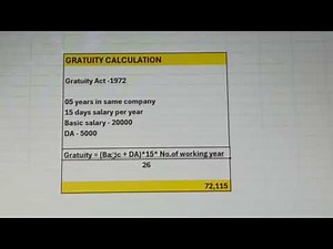 Gratuity calculation formula | how to calculate Gratuity?