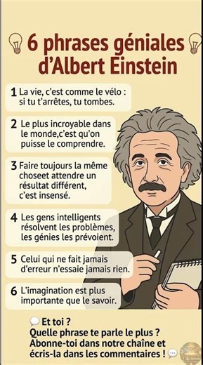 6 Leçons de Sagesse d'Albert Einstein pour Changer votre Vie 🧠 #développementpersonnel #citation