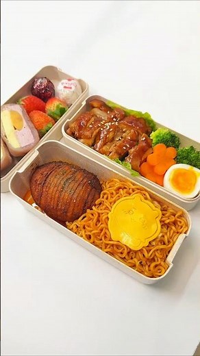 Make a bento box for my sister #asmr #food #bento #lunchbox