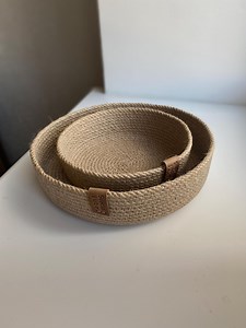 Jute Bowl Set If 2pieces : Rustic Table Decor, Organizer Rope Basket, Jute Plate - Etsy