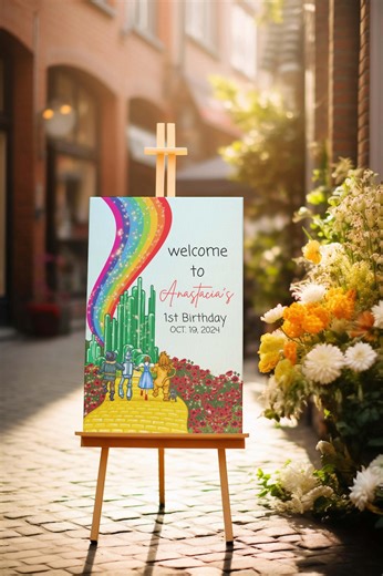 Wizard of Oz Birthday Welcome Sign: Editable Party Decor (digital Download) - Etsy