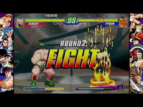 Capcom Fighting Evolution Instant Boss Fight - Alex/Zangief