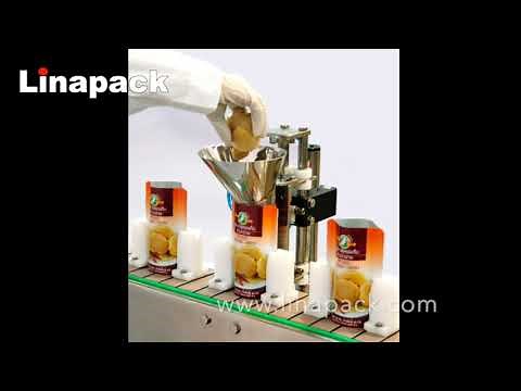 Linapack linear stand up pouch filling machine with manual feeding stations