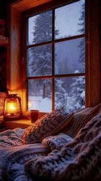 Winter Cabin Window – Snow & Wind Sound for Sleep & Relaxation