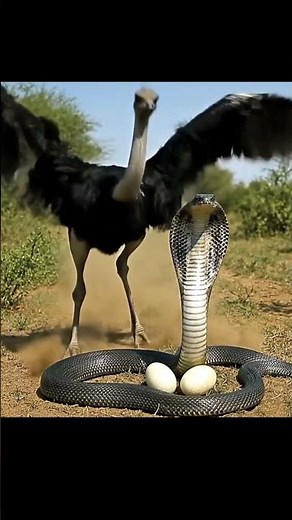 The Predator Becomes Prey How a Venomous Snake Loses to Ostrich Against All Odds!#short