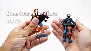 1PC Yellow Diver with Hose Squid Fish Tank Action Figure Divers: Scale Model Sea Animals Scuba Diver Swimmers Diver Figures in Action Figures