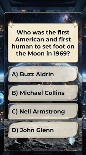 Who was the very first human to step onto the Moon in 1969?