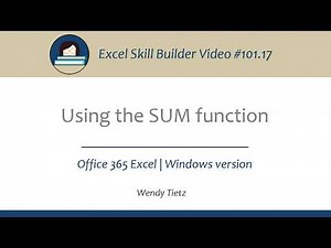 101.17 Excel how to use SUM - Windows
