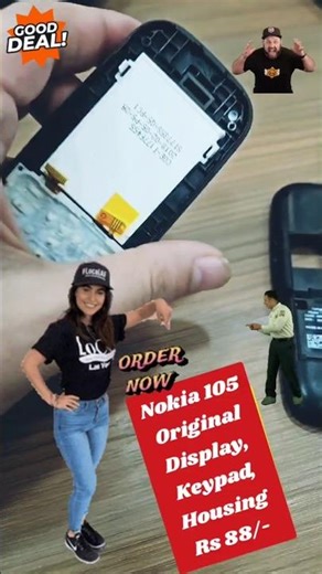 Nokia 105: Original Display | Keypad | Housing Without Back Cover | MOQ 10 Units | Rate Rs 88 Only💥