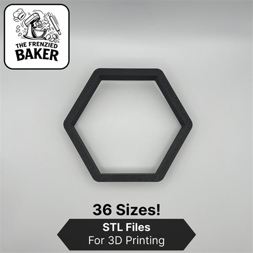 Hexagon Cookie Cutter STL Files – 36 Sizes for 3D Printing - Etsy