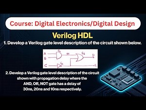 Develop a Verilog gate level description of the circuit with propagation delay of 30ns, 20ns, 10ns