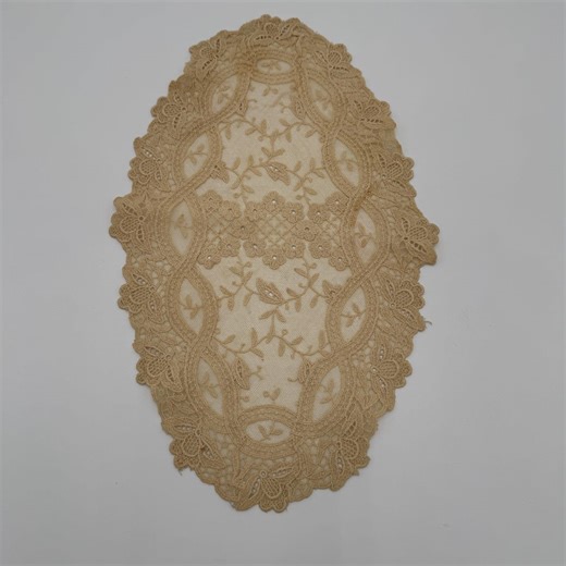 Antique French Lace Oval Doily Tambour Net Lace - Etsy