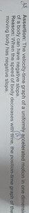 d8 Assertion: The velocity-time graph of a uniformly accelerate... | Filo