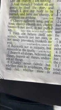 WEDNESDAY READING OF THE WORD OF YAH/GOD💎1 Corinthians Chapter 13 (#hungryforspiritualgrowth KJV)