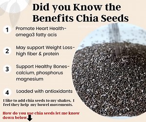 Chia seeds provide insoluble fiber which helps keep you fuller longer...