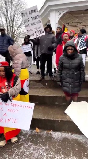 Protests by Ugandans in Massachusetts Against Election Fraud