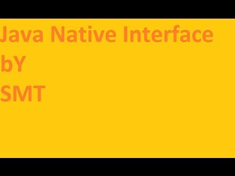 Java Native Interface (JNI) Tutorial