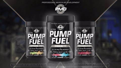 PMD Sports Pump Fuel Ultra Medium Stim - Premium Pre Workout Powder & Muscle Pump, Greater Focus, Endurance & Recovery, Premium Creatine, Arginine & Beta Alanine - Island Punch (30 Servings)