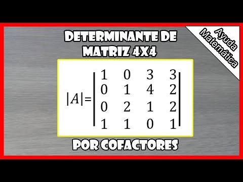 DETERMINANTE de una MATRIZ 4X4 por COFACTORES (explicado)
