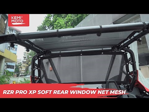 How to install Polaris RZR PRO XP 2020 Soft Rear Window Net Mesh | Kemimoto