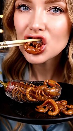 🩵 Scorpion Mukbang ASMR | Realistic Eating & Chewy Texture #relaxingasmr #mukbang #asmrtriggers