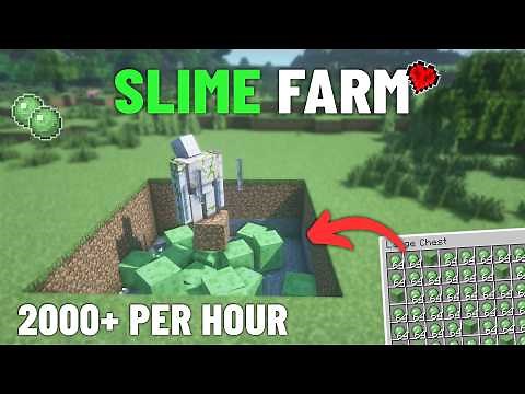 Easy Slime Farm in Minecraft 1.21 Java | Without Slime Chunk - 4000 Slime Ball