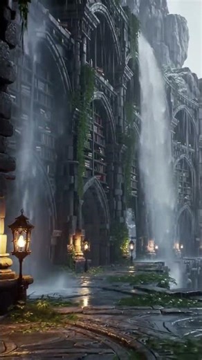 Mountain Library in the Rain