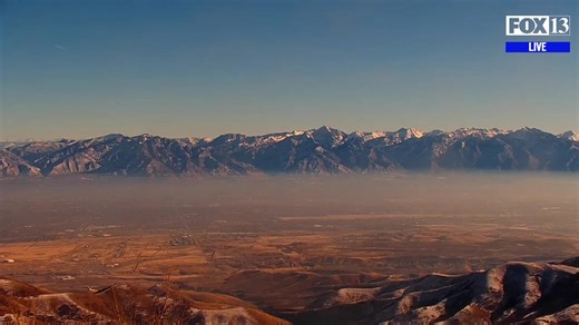 WE ARE LIVE watching over Salt Lake City where you can see valley inversions developing as a high pressure system moves into Utah. The system will warm up Utah back to above average temperatures but the air quality is expected to clear up in the new year. Find more here: https://www.fox13now.com/weather/temps-bouncing-back-stormy-by-new-years | FOX 13 News