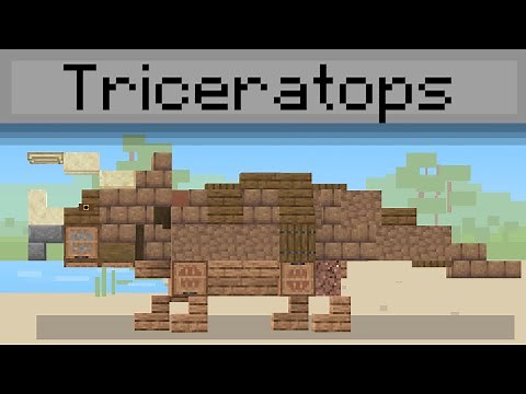 Minecraft | How To Build: Triceratops (Jurassic Park)
