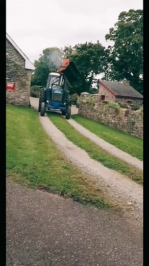 Keeps up with the new yolks 😏 #ford6710 #hedgcutter #hydrocut #broadacrebros #ford