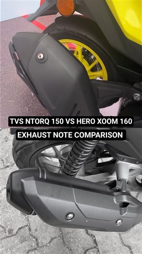 TVS Ntorq 150 vs Hero Xoom 160 | Exhaust Note Comparison | Times Drive #shorts
