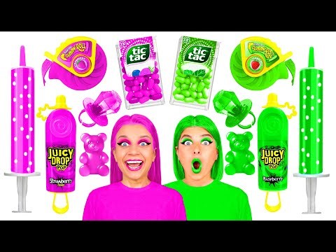 Eating Only One Colored Food For 24 Hours Challenge | Funny Challenges by BooBoom