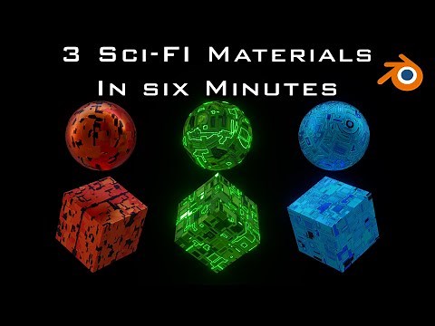 Three Sci-Fi Procedural Textures in 6 Minutes - Blender Tutorial