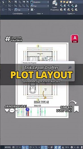 Just 1 Minute! How to Set Up a Plotting Layout in AutoCAD. #autocad #houseplan