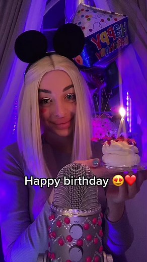 ASMR Birthday Celebration with Cupcake and Candle