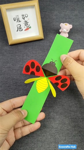 DIY Paper Ladybug Craft! #shortvideo #shorts