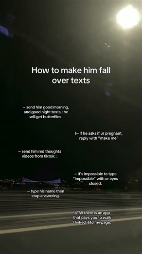 How to make him fall over text