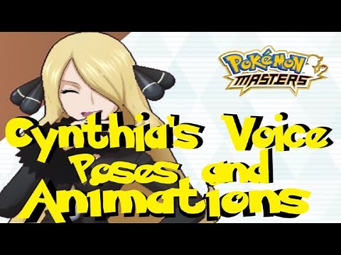 ALL CYNTHIA'S VOICE, POSES AND ANIMATIONS | Pokemon Masters