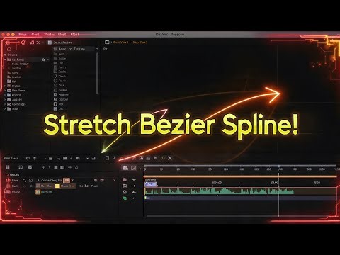 How to stretch the Bezier spline of two keyframes together in DaVinci Resolve