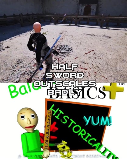 main character vs baldi basics verse(its overkill) #baldisbasics #baldi #halfsword #maincharacter
